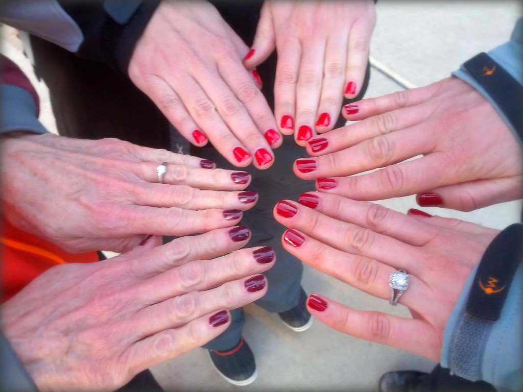 A manicure with my aunt and cousin (unfortunately mine only lasted 1 day - this active girl wasn't made for manicures!)