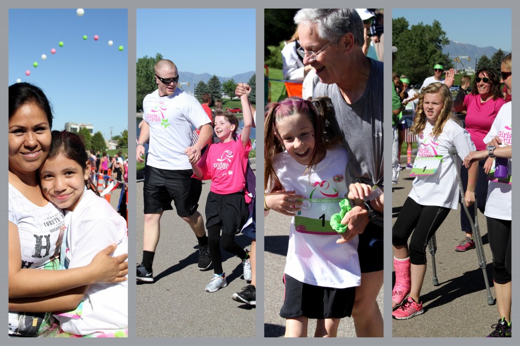 Jubilation at the finish line at  a recent Girls on the Run event.