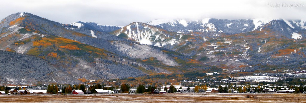 Snow settles at The Canyons. 