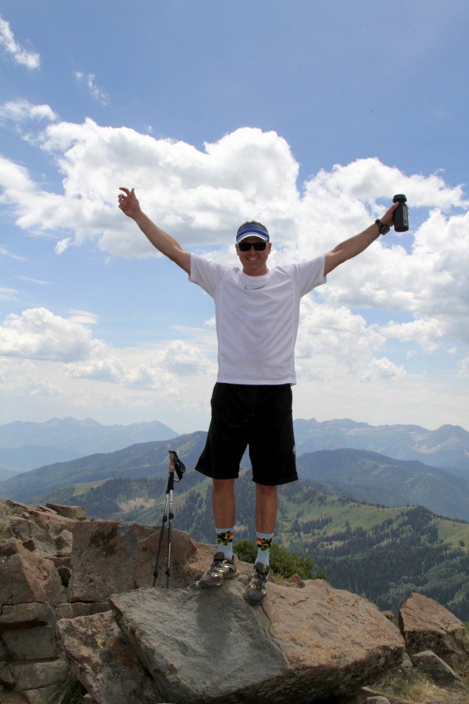 Jeff at the summit of Clayton's Peak 10,721 ft.