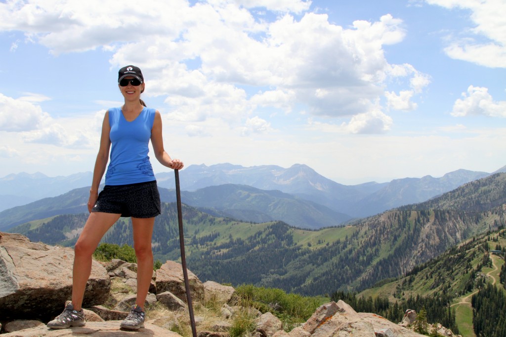 At the top of Clayton's Peak (10,721 ft) with the summit marker / lightning rod! Amazing views. You can see 6 ski resorts from this point.